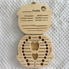 Wooden Baby Tooth Organizer Box Milk Teeth Keepsake Gift