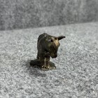 Vtg Solid Brass Donkey Mule Figurine Animal Handcast Miniature Sculpture  read 