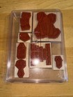 A New Little Someone - Stampin  Up  Retired Wood 7 Rubber Stamps Set Baby Shower