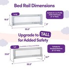 Comfybumpy Long Toddler Bed Rails - Baby Bed Rail Guard For Kids  Twin  Full 
