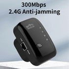 Wifi Extender Signal Booster Up To 5000sq Wifi Range Extender 300m Black Us Plug