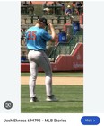 Josh Ekness Rc Star Miami Marlins Super Rare Beloit Sky Carp Game Worn Jersey