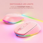 Wireless Mouse  Rechargeable Light Up Mouse For Laptop  Small Cordless Mice W 
