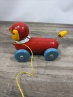 Rare Vintage Walter Wooden Doggy Pull Toy Western Germany Vgc
