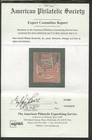 New South Wales  2c Used W  Cert - 1850 1c Carmine Red On Bluish