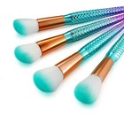 10pcs Mermaid Makeup Brushes Set Cosmetic Eyeshadow Face Powder Foundation Tool