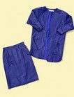 Vintage Alicia Herrera Purple Leather Skirt Suit Set        