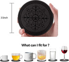 Coasters Set Of 12 - - Pu Leather Coasters For Drinks With Holder - Handmade