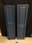 Mid America Raised Panel Vinyl Shutters 12in X 51in   1 Pair   Classic Blue