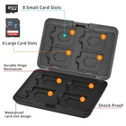 Aluminum 8 Slots Memory Card Case Holder For Sd Sdhc Mmc Micro Sd Tf Card