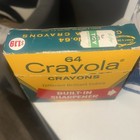Vintage Nos Crayola Box 64 Crayons Built In Sharpener Binney   Smith Usa 1980   s