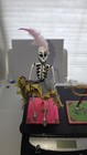 Vintage Day Of The Dead Los Muertos Skeleton Cowboy   Saloon Girl  Figures Rare