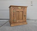 Vintage White Clad Oak Wood Ice Box Nightstand Cabinet Chest End Table Z38