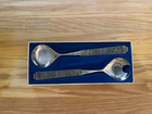Large Norwegian H s  Konge Tinn Pewter Salad Servers