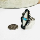 Vintage Navajo Ring Sterling Silver Native American Southwest Turquoise Mop