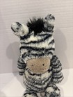 Jellycat Medium Bashful Zebra Plush Stuffed Animal 13  Black White Striped