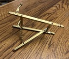 Solid Brass Folding Tabletop Plate Easel Display Stand 6  X 3 1 2    X 5    