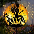 Enchanting Solar Metal Sculpture Garden Light Magical Outdoor D  cor Shadow Art