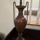 Vintage Hollywood Regency Bronze Urn Table Lamp Neoclassical 3 Light 22  Tall