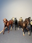 Beautiful Collection Of 10 Model Horses In Various Colors And Poses 