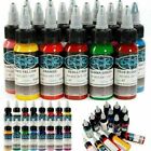 Pro Tattoo Ink 16 Colors Set 1 Oz 30ml bottle Pigment Kit 3d Makeup Beauty Ink
