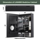 Lighted Medicine Cabinet For Bathroom  20  30 Inch Bathroom Mirror Cabinet For Co