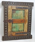 Antique Wooden Wall D  cor Window Panel Frame Original Old Hand Crafted