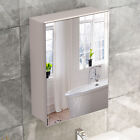 Wall Mounted Bathroom Cabinet Medicine Cabinet Organizer W  Mirror Door Shelves