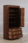 72803  Henredon Campaign Style Oak Bedroom Armoire