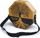 Pogolab Wooden Two-tone Cajon Box Drum Percussion Instrument W  Strap 
