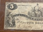 T-36 Csa Confederate States Civil War Money 1861  5 Note Currency Pcgs Vf 25