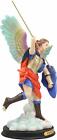 Catholic Colorful Archangel Saint Michael With Javelin Spear Shield Statue 10 h