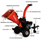 Mechmaxx 420cc 15hp Engine Powered 5   Wood Chipper With Taillight towbar P4205