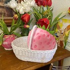 Pink 13 Inch Oversize Plastic Fake Strawberry Artificial Fruit Decoration