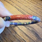 Vintage Chinese Cinnabar Cloisonne    Bangle Bracelet 7 5 Inches