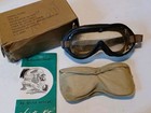 Us Army Air Forces Type B-8 Flying Goggles- Boxed - Leather Ww2 1950 s Lenses