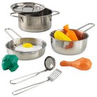 Deluxe Kids Cookware Set With Food - Pretend Play Kitchen Toy  Gift For Ages 3 
