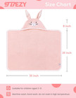 Baby Hooded Towel With Unique Animal Design Ultra Soft Thick Cotton Bath Towel F