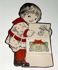 Rare Antique Vintage American Adorable Christmas Child Holiday Calendar 1919  Us