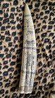 Scrimshaw Resin Walrus Tusk Regulus Captain James Head Ivory-color