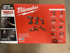 Milwaukee M18 2694-25 Cordless 5 Tool Combo Kit 2 Batteries   Charger