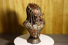 Solid Bronze  nordic Gold  Predator Statue 6 25  Tall With Platform Included