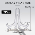 2pcs Small Clear Acrylic Plate Stands For Display 3inch Holders   Acrylic Easel