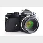   Optics Near Mint   Nikon Fe Black Slr 35mm Camera   Ai Nikkor 50mm F 1 8 Japan