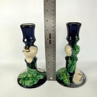 Talavera Mexican Pottery Candlestick Holder Calla Lily Hand Painted Folk Art 7 5