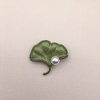 Vintage Green Color Plant Pearls Brooch Pin Flower Brooch For Women Jewelry Gift