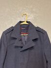 Men   s Alpine Swiss Gray Pea Coat Jacket Sz Small 30  Wool   70  Polyester