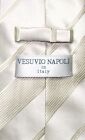 Vesuvio Napoli Necktie Solid Color Woven Striped Design Neck Tie For Tux Or Suit