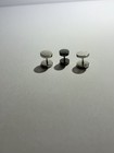 Fake Plug Earrings Set Of 3 Silver And Black