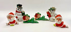 Vtg Brinn s Xmas Kitsch Pixie Elf Elves Santas Snowman Ceramic Figurines Japan